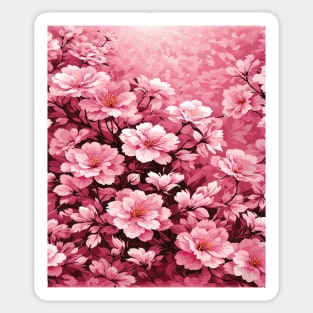 Pattern happens flower pink Daisy Floral Sticker